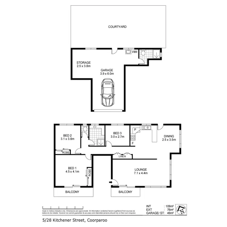 Floorplan of Homely unit listing, 5/28 Kitchener Street, Coorparoo QLD 4151