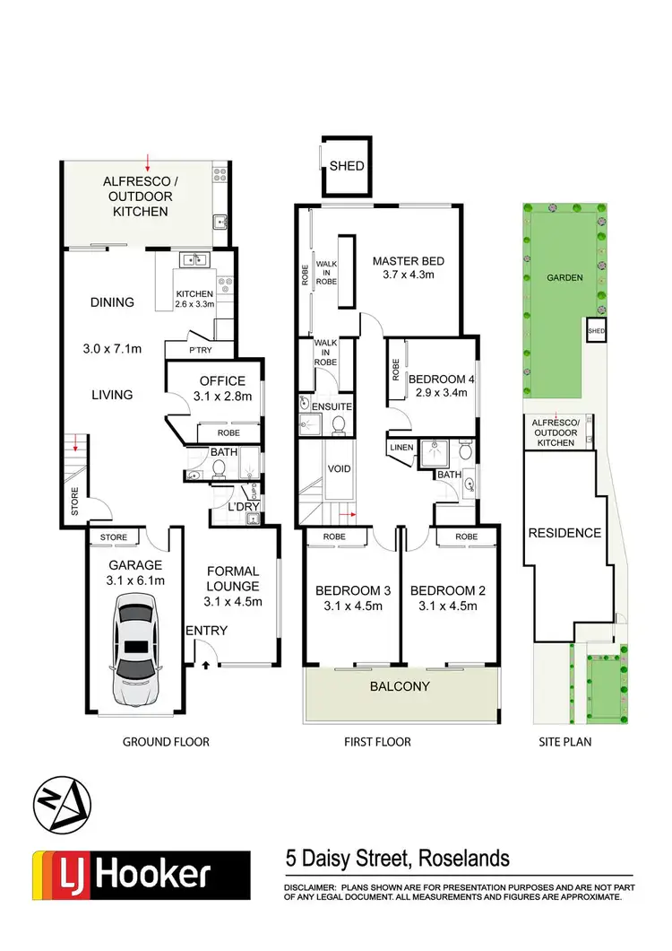 Floorplan of Homely semi-detached listing, 5a Daisy Street, Roselands NSW 2196