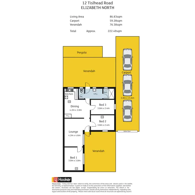 Floorplan of Homely house listing, 12 Tilshead Road, Elizabeth North SA 5113