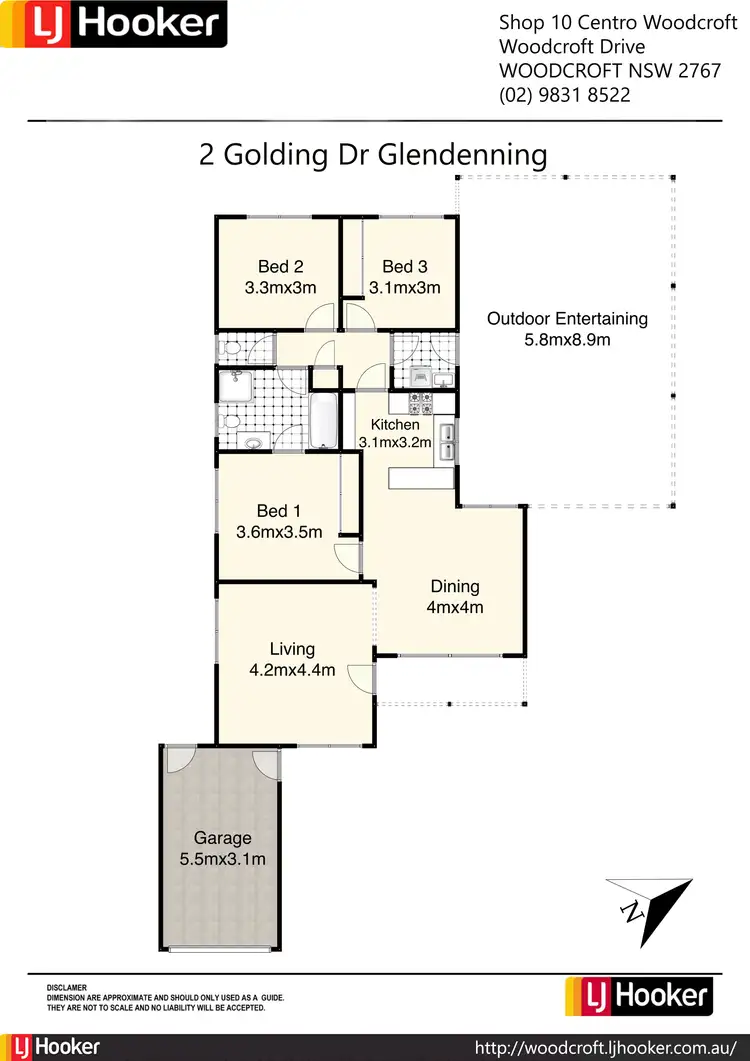 Floorplan of Homely house listing, 2 Golding Drive, Glendenning NSW 2761