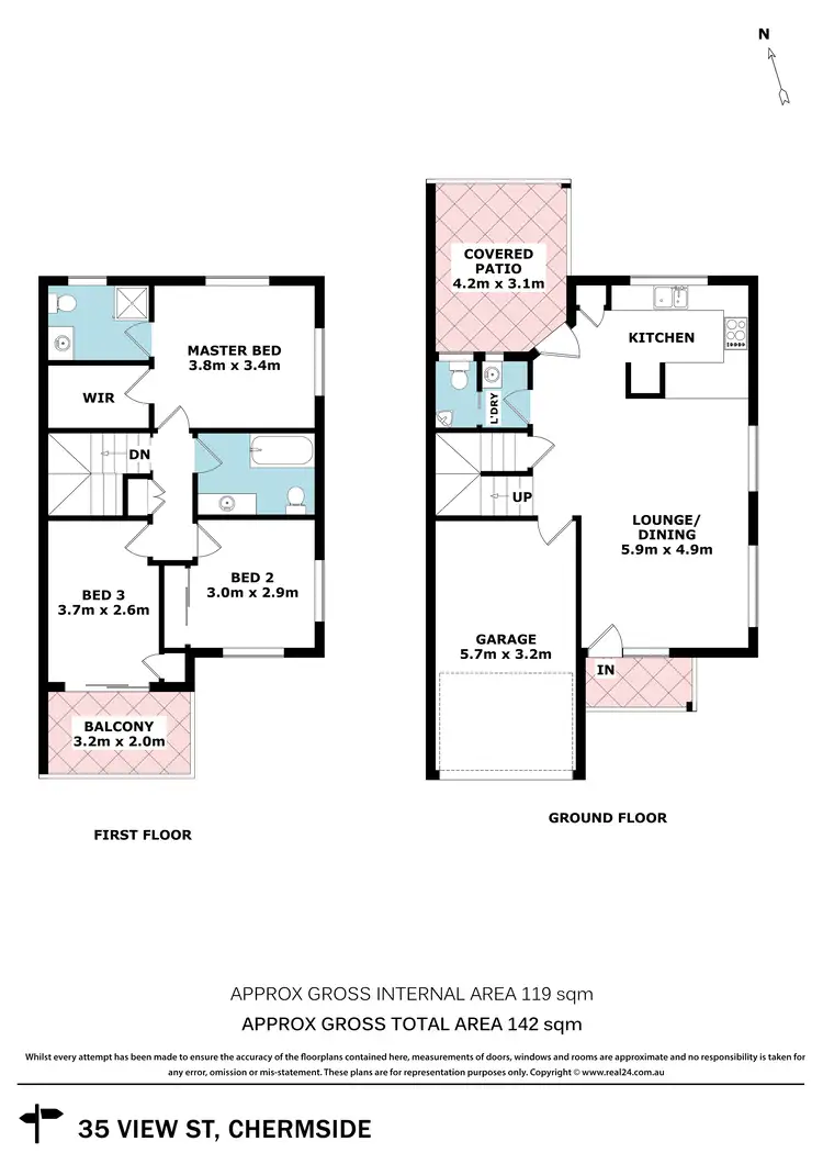 Floorplan of Homely townhouse listing, 35 View Street, Chermside QLD 4032