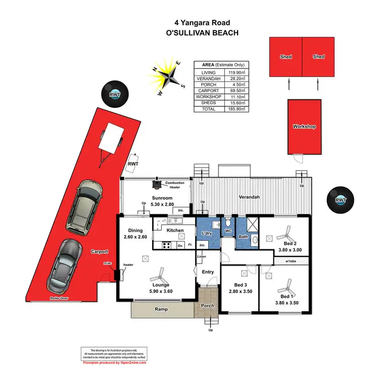 Floorplan of Homely house listing, 4 Yangara Road, O'sullivan Beach SA 5166