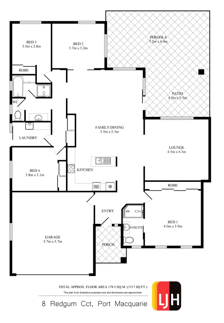 Floorplan of Homely house listing, 8 Redgum Circuit, Port Macquarie NSW 2444