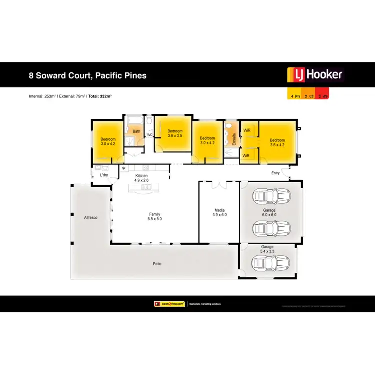 Floorplan of Homely house listing, 8 Soward Court, Pacific Pines QLD 4211
