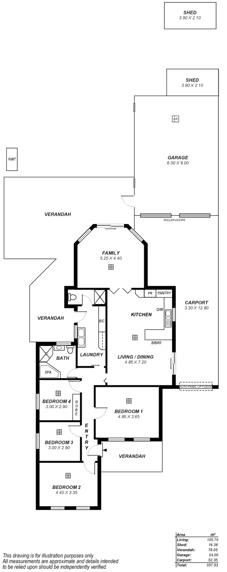 Floorplan of Homely house listing, 43 Rellum Road, Greenacres SA 5086