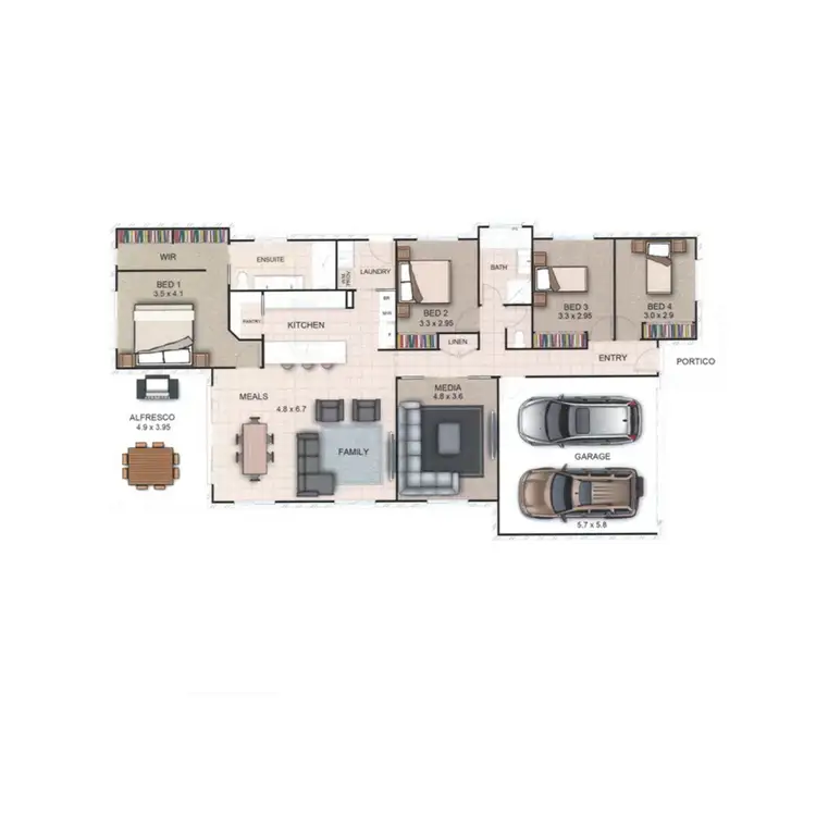 Floorplan of Homely house listing, 3 Cerulean Place, Yarrabilba QLD 4207