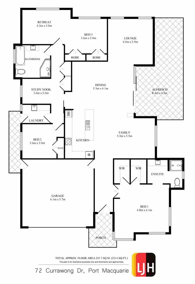 Floorplan of Homely house listing, 72 Currawong Drive, Port Macquarie NSW 2444