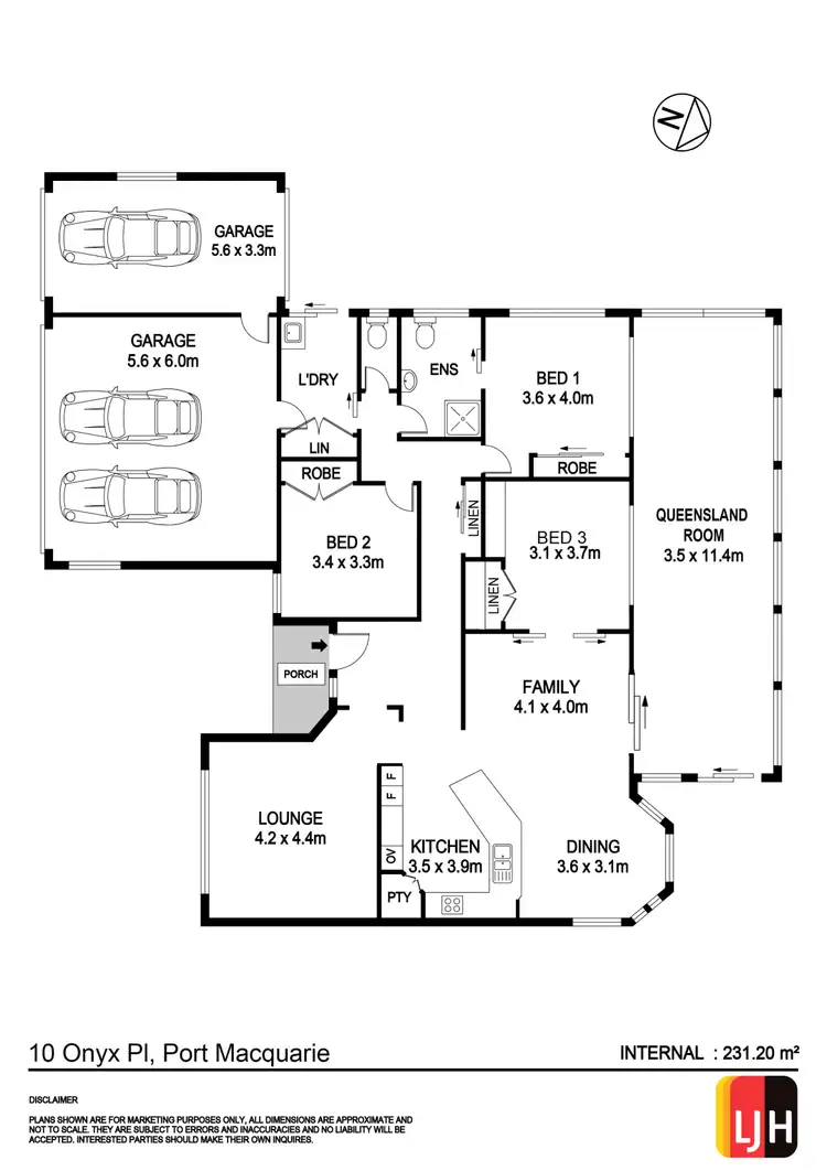 Floorplan of Homely house listing, 10 Onyx Place, Port Macquarie NSW 2444