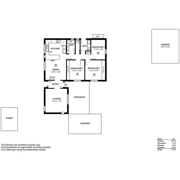 Floorplan of Homely house listing, 7 Bentine Street, Para Vista SA 5093