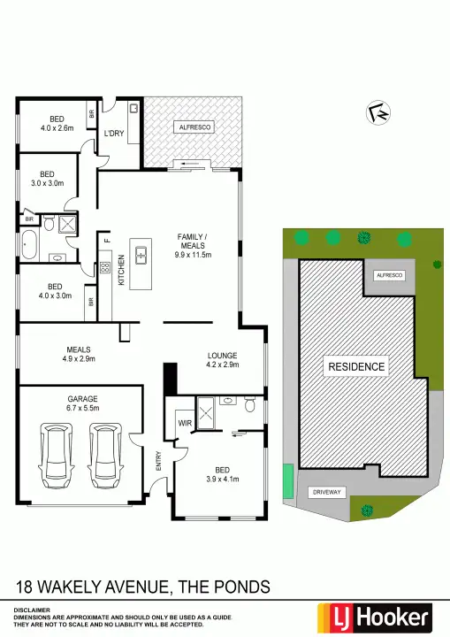 Floorplan of Homely house listing, 18 Wakely Avenue, The Ponds NSW 2769