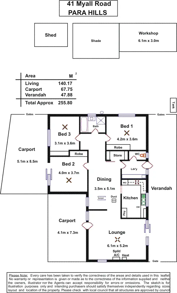Floorplan of Homely house listing, 41 Myall Road, Para Hills SA 5096