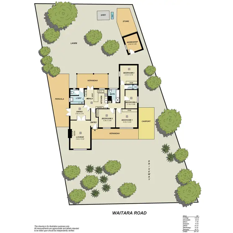Floorplan of Homely house listing, 3 Waitara Road, Banksia Park SA 5091
