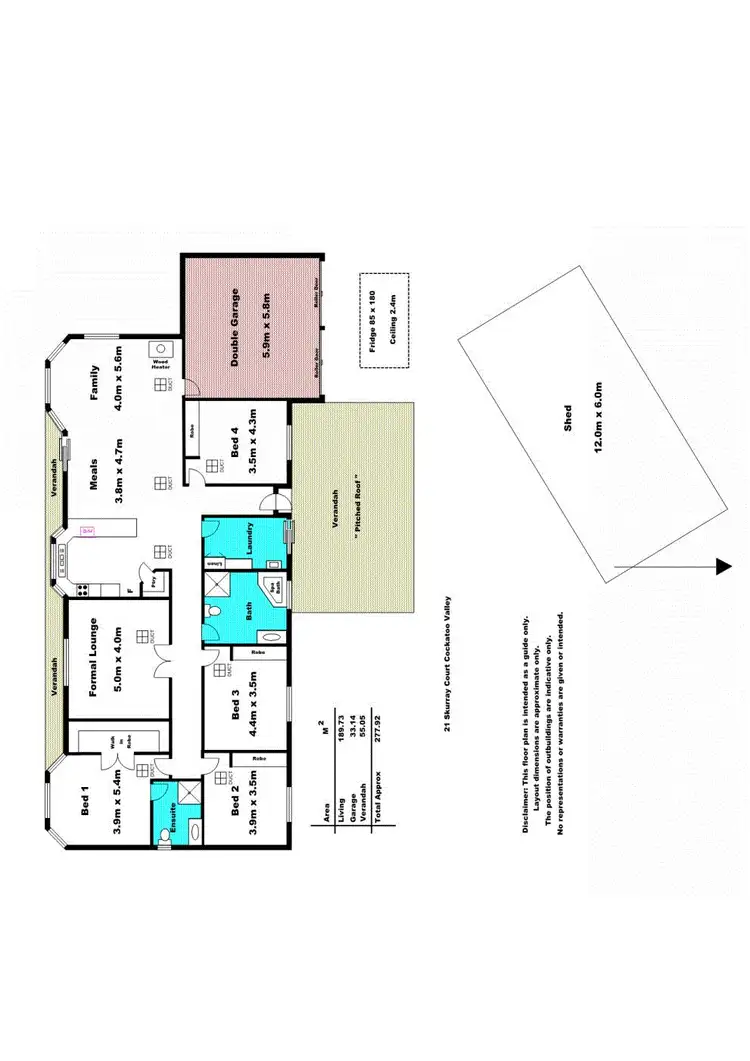 Floorplan of Homely house listing, 21 Skurray Court, Cockatoo Valley SA 5351