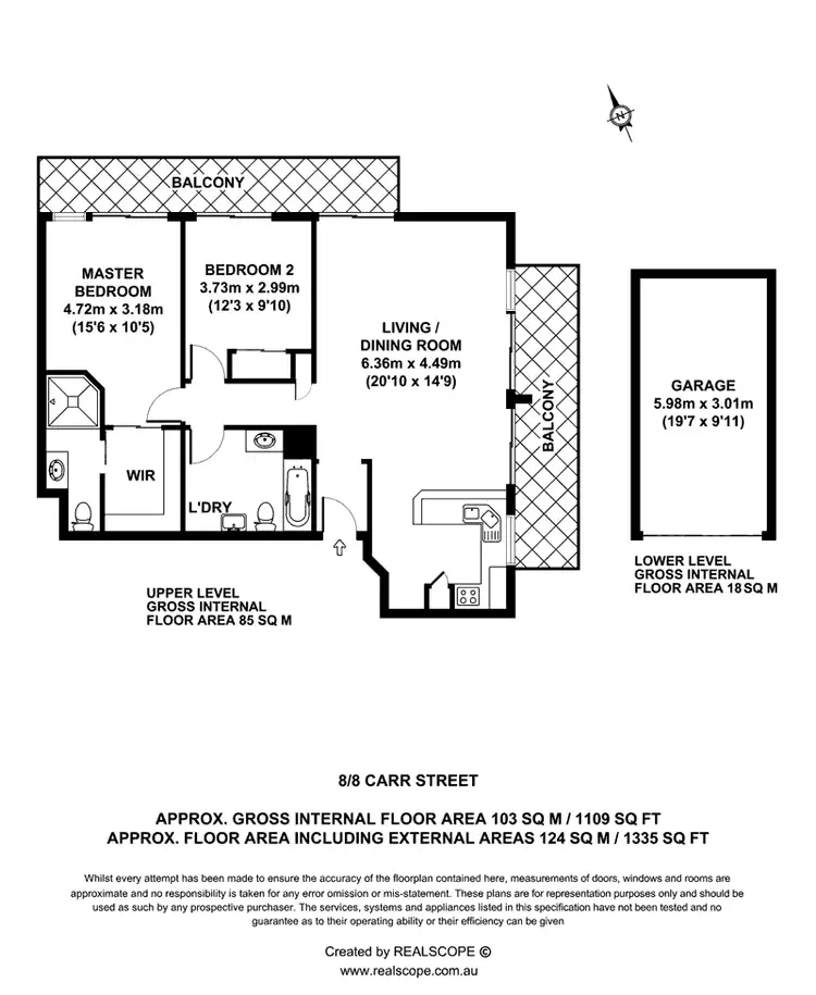 Floorplan of Homely unit listing, 8/8 Carr Street, St Lucia QLD 4067