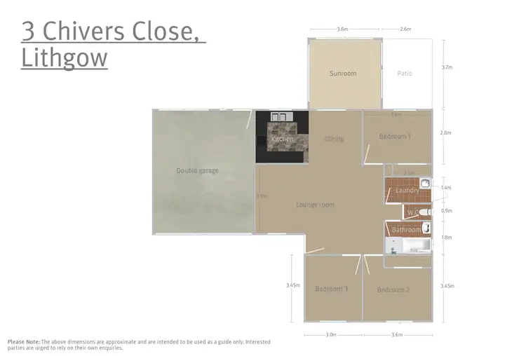 Floorplan of Homely house listing, 3 Chivers Close, Lithgow NSW 2790