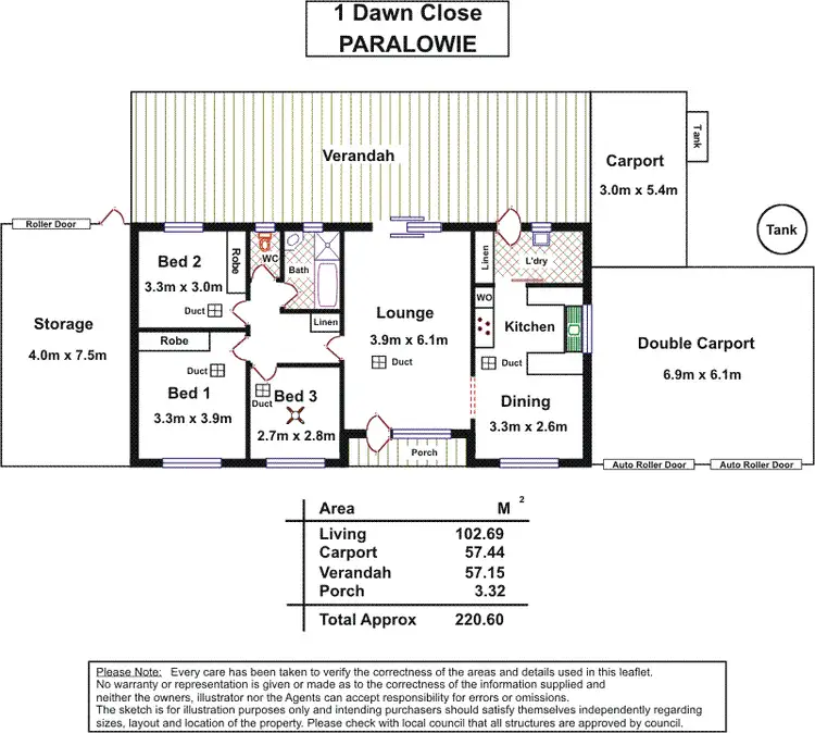 Floorplan of Homely house listing, 1 Dawn Close, Paralowie SA 5108