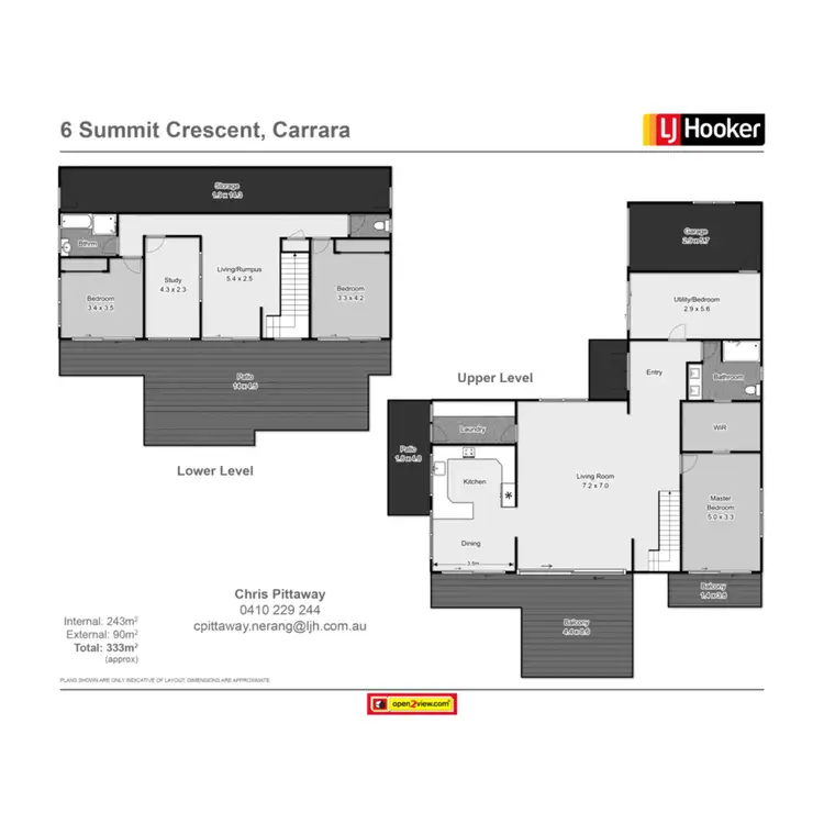Floorplan of Homely house listing, 6 Summit Crescent, Carrara QLD 4211
