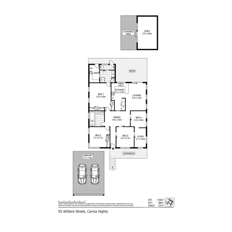 Floorplan of Homely house listing, 55 Willard Street, Carina Heights QLD 4152