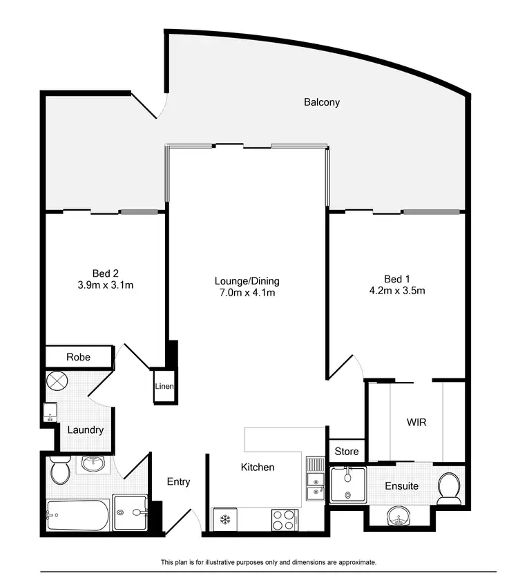 Floorplan of Homely unit listing, 207/2 Murray Street, Port Macquarie NSW 2444
