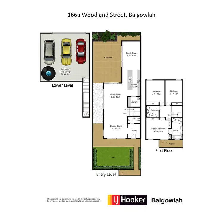 Floorplan of Homely townhouse listing, 166A Woodland Street, Balgowlah NSW 2093