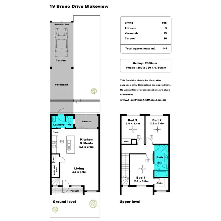 Floorplan of Homely house listing, 19 Bruno Drive, Blakeview SA 5114