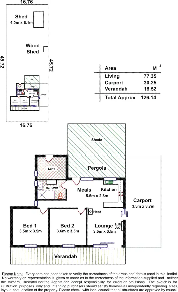 Floorplan of Homely house listing, 5 Whinnerah Avenue, Aldinga Beach SA 5173