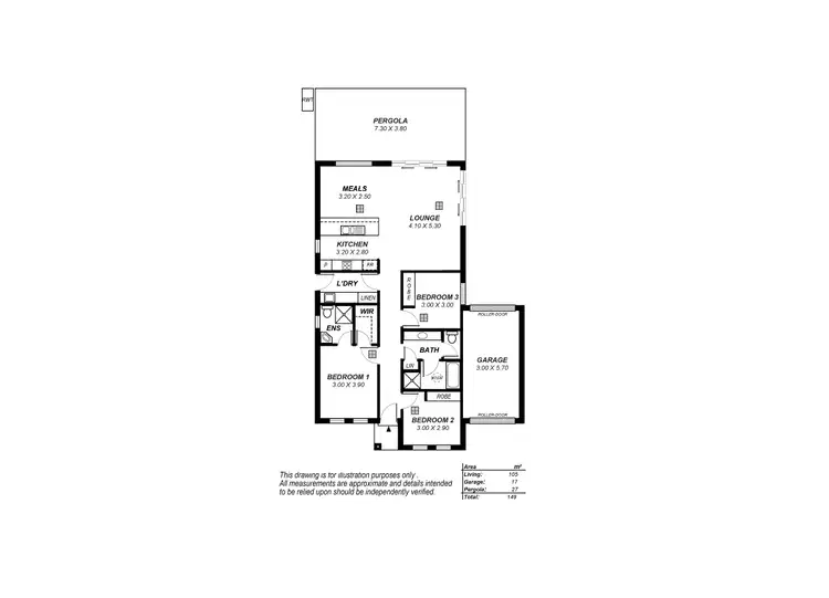 Floorplan of Homely house listing, 11 Luvera Drive, Munno Para West SA 5115