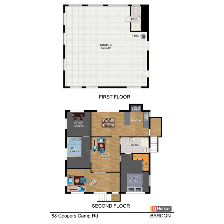 Floorplan of Homely house listing, 88 Coopers Camp Road, Bardon QLD 4065