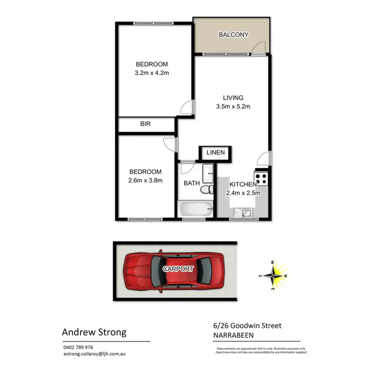 Floorplan of Homely apartment listing, 6/26 Goodwin Street, Narrabeen NSW 2101