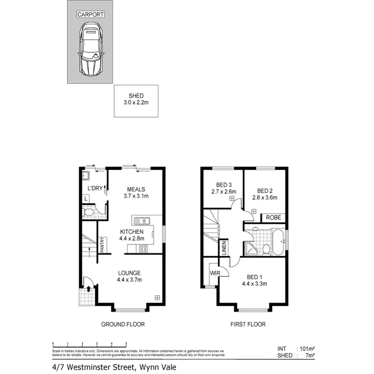 Floorplan of Homely townhouse listing, 4/7 Westminster Street, Wynn Vale SA 5127