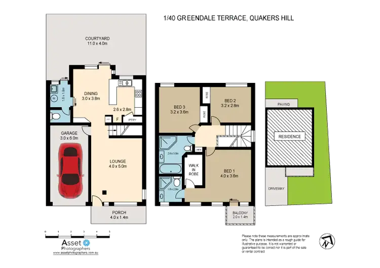 Floorplan of Homely townhouse listing, 1/40 Greendale Terrace, Quakers Hill NSW 2763