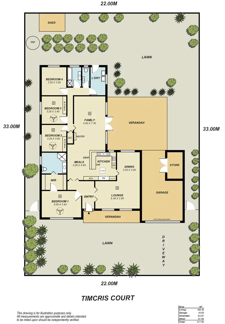Floorplan of Homely house listing, 10 Timcris Court, Wynn Vale SA 5127
