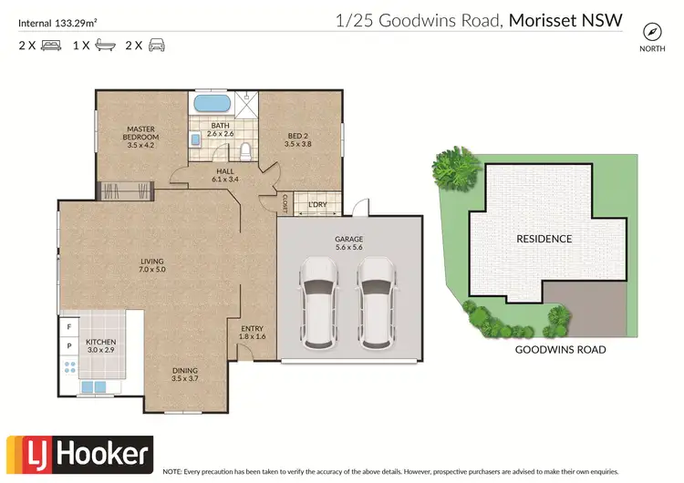 Floorplan of Homely unit listing, Unit 1/25 Goodwins Road, Morisset NSW 2264