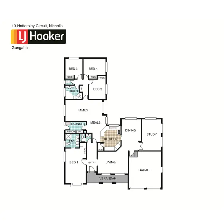 Floorplan of Homely house listing, 19 Hattersley Court, Nicholls ACT 2913