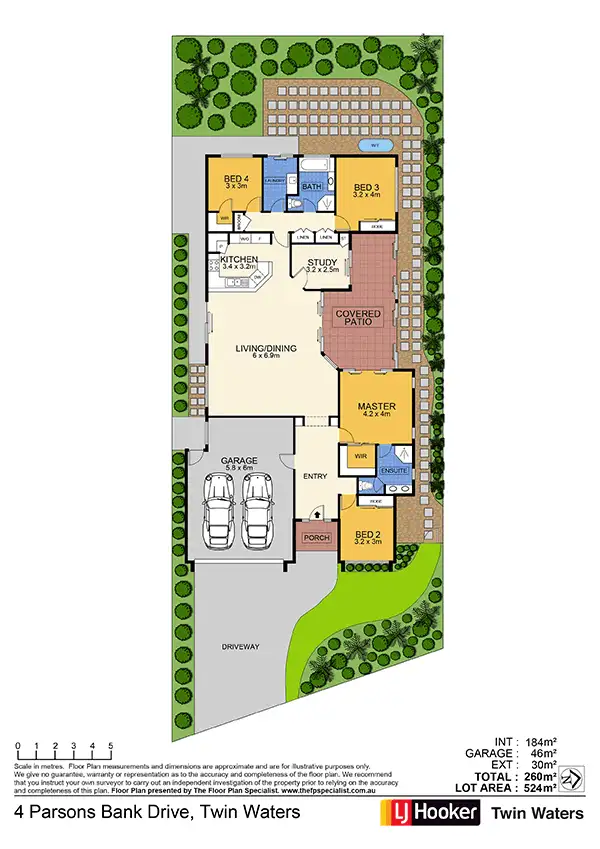 Floorplan of Homely house listing, 4 Parsons Bank Drive, Twin Waters QLD 4564