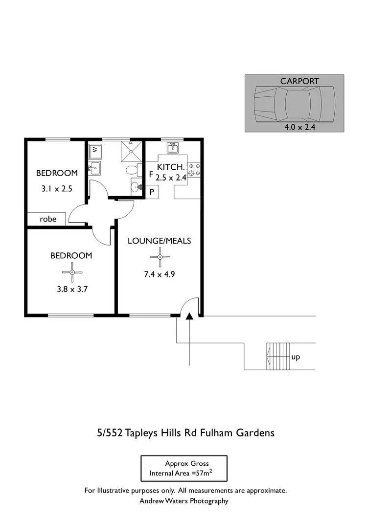 Floorplan of Homely unit listing, 5/552 Tapleys Hill Road, Fulham Gardens SA 5024