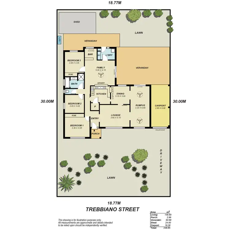 Floorplan of Homely house listing, 15 Trebbiano Street, Wynn Vale SA 5127