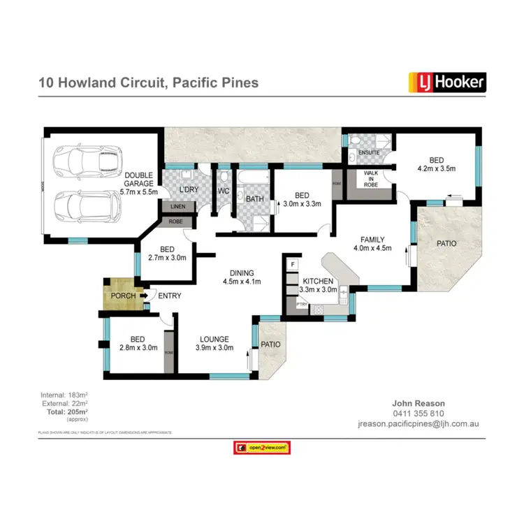Floorplan of Homely house listing, 10 Howland Circuit, Pacific Pines QLD 4211