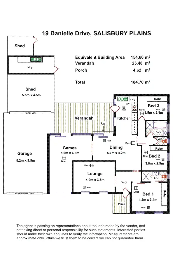 Floorplan of Homely house listing, 19 Danielle Drive, Salisbury Plain SA 5109