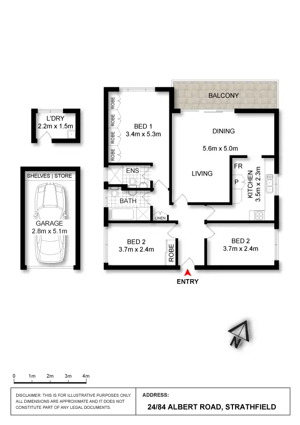 Floorplan of Homely apartment listing, 24/84 Albert Road, Strathfield NSW 2135