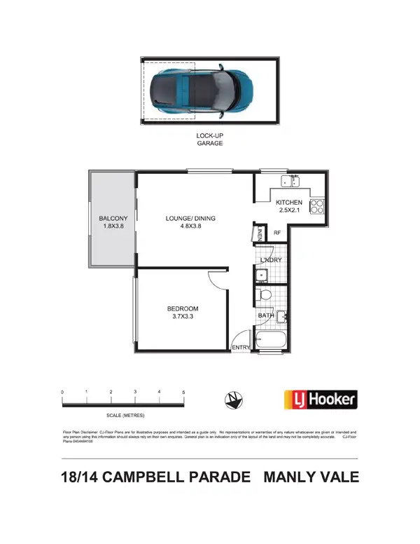 Floorplan of Homely apartment listing, 18/14 Campbell Parade, Manly Vale NSW 2093
