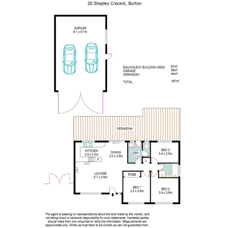 Floorplan of Homely house listing, 20 Shepley Crescent, Burton SA 5110