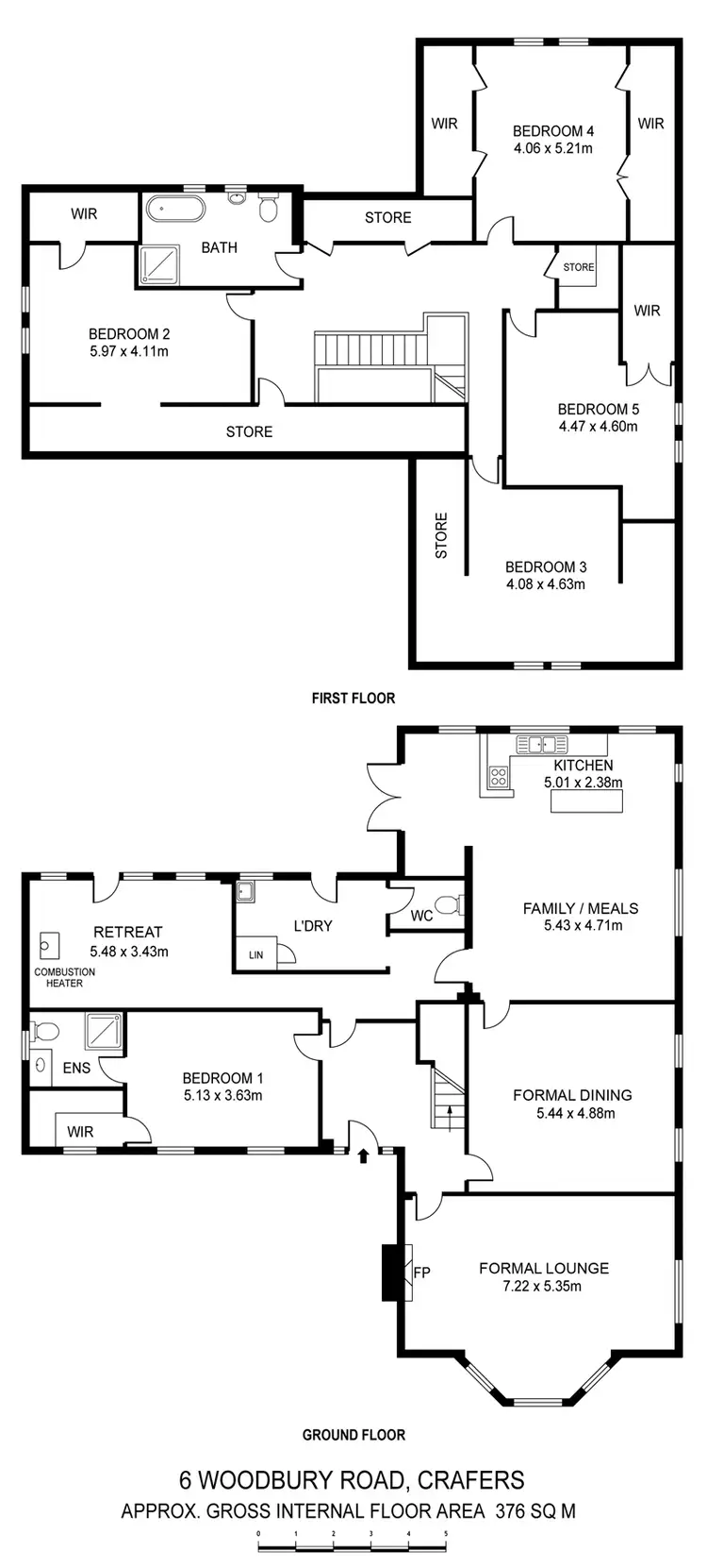 Floorplan of Homely house listing, 6 Woodbury Road, Crafers SA 5152