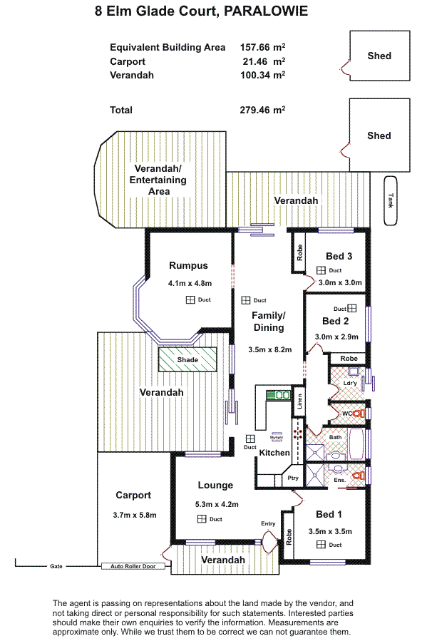Floorplan of Homely house listing, 8 Elm Glade Court, Paralowie SA 5108