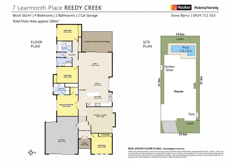 Floorplan of Homely house listing, 7 Learmonth Place, Reedy Creek QLD 4227