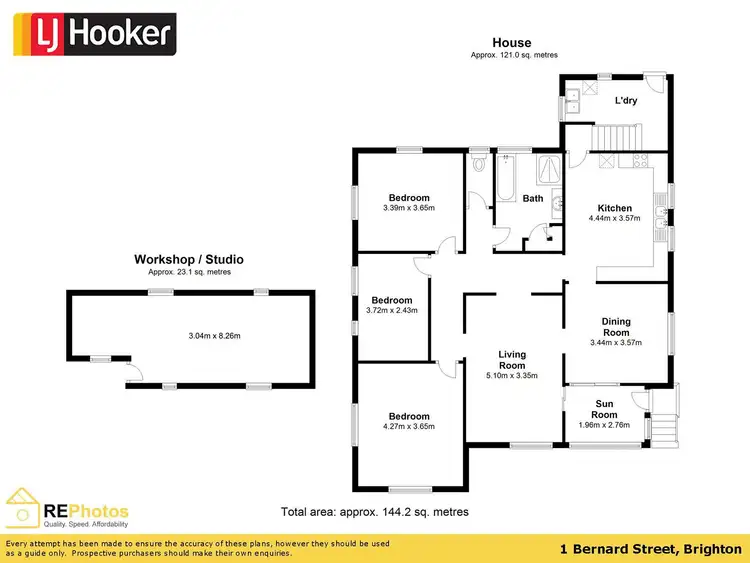 Floorplan of Homely house listing, 1 Bernard Street, Brighton QLD 4017