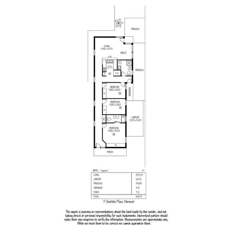 Floorplan of Homely house listing, 7 Charlotte Place, Norwood SA 5067
