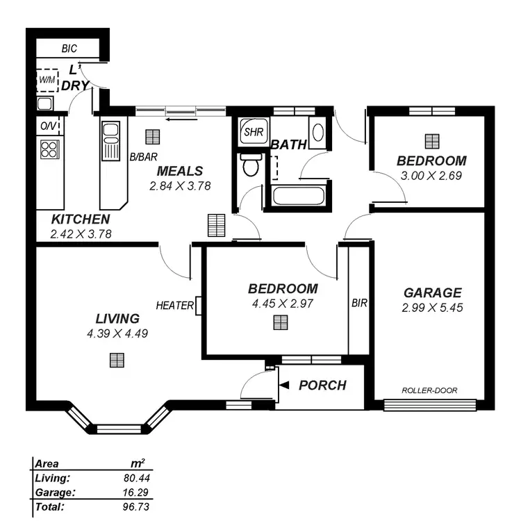 Floorplan of Homely unit listing, 2/42-44 Beatty Street, Linden Park SA 5065