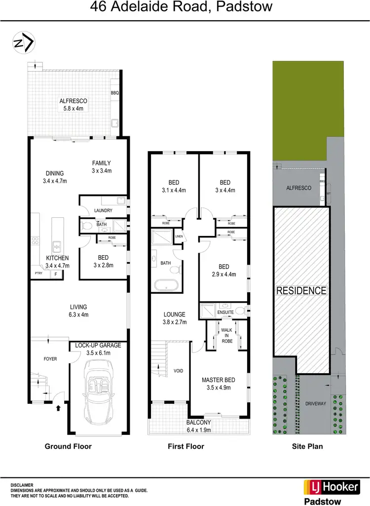 Floorplan of Homely semi-detached listing, 46 Adelaide Road, Padstow NSW 2211