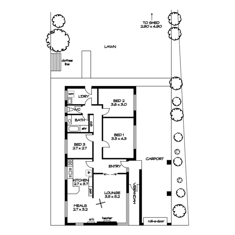 Floorplan of Homely house listing, 50 Mountbatten Terrace, Flinders Park SA 5025